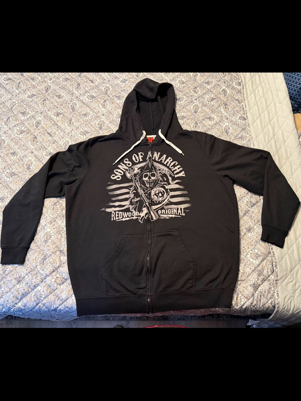 Sons of Anarchy Redwood Original Black Zip-Up Hoodie XXL